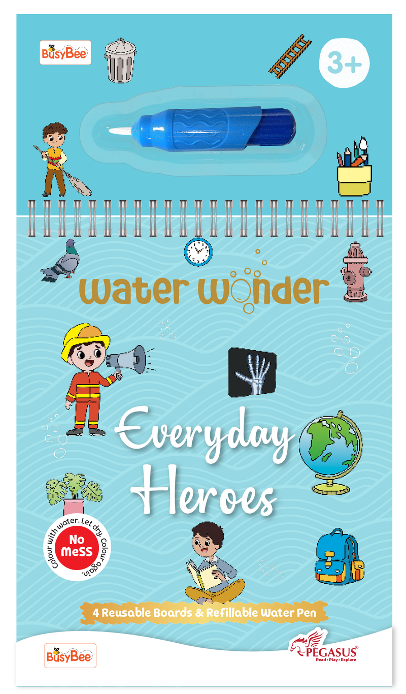 Water Wonder Colouring Book – Everyday Heroes Reusable Magic Books for Kids (Age 3+ Years)