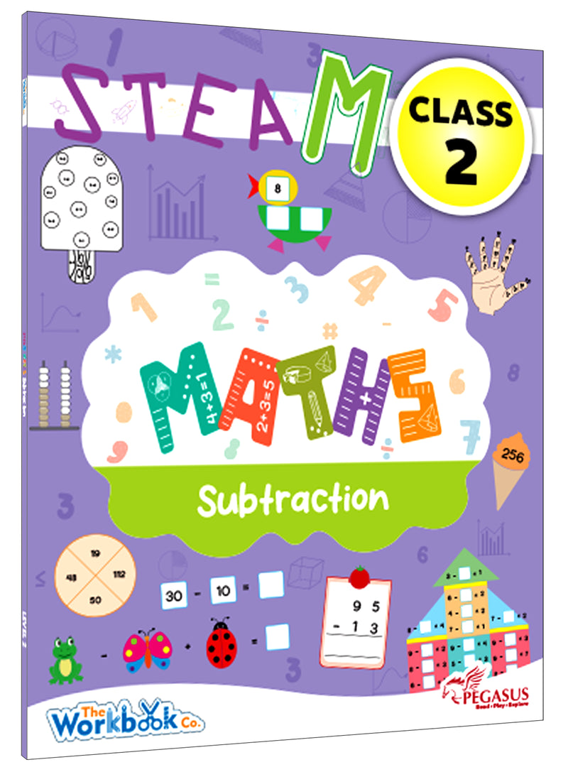 STEAM Wonders of Maths Workbook for Class 2 | Subtraction Activity Book with Fun Maths Exercises & Number Sense Practice (Age 6–8 Years)