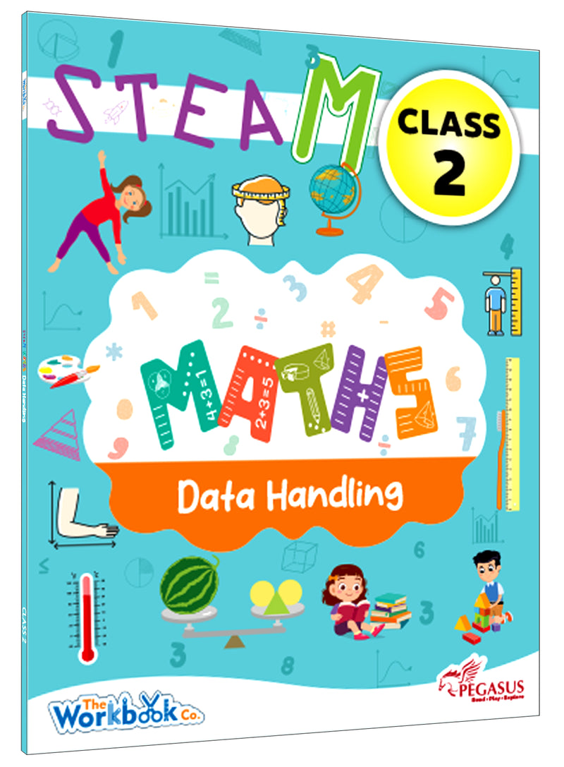 STEAM Wonders of Maths Workbook for Class 2 | Data Handling Activity Book with Graphs, Tally Marks & Real-Life Data Practice (Age 6–8 Years)
