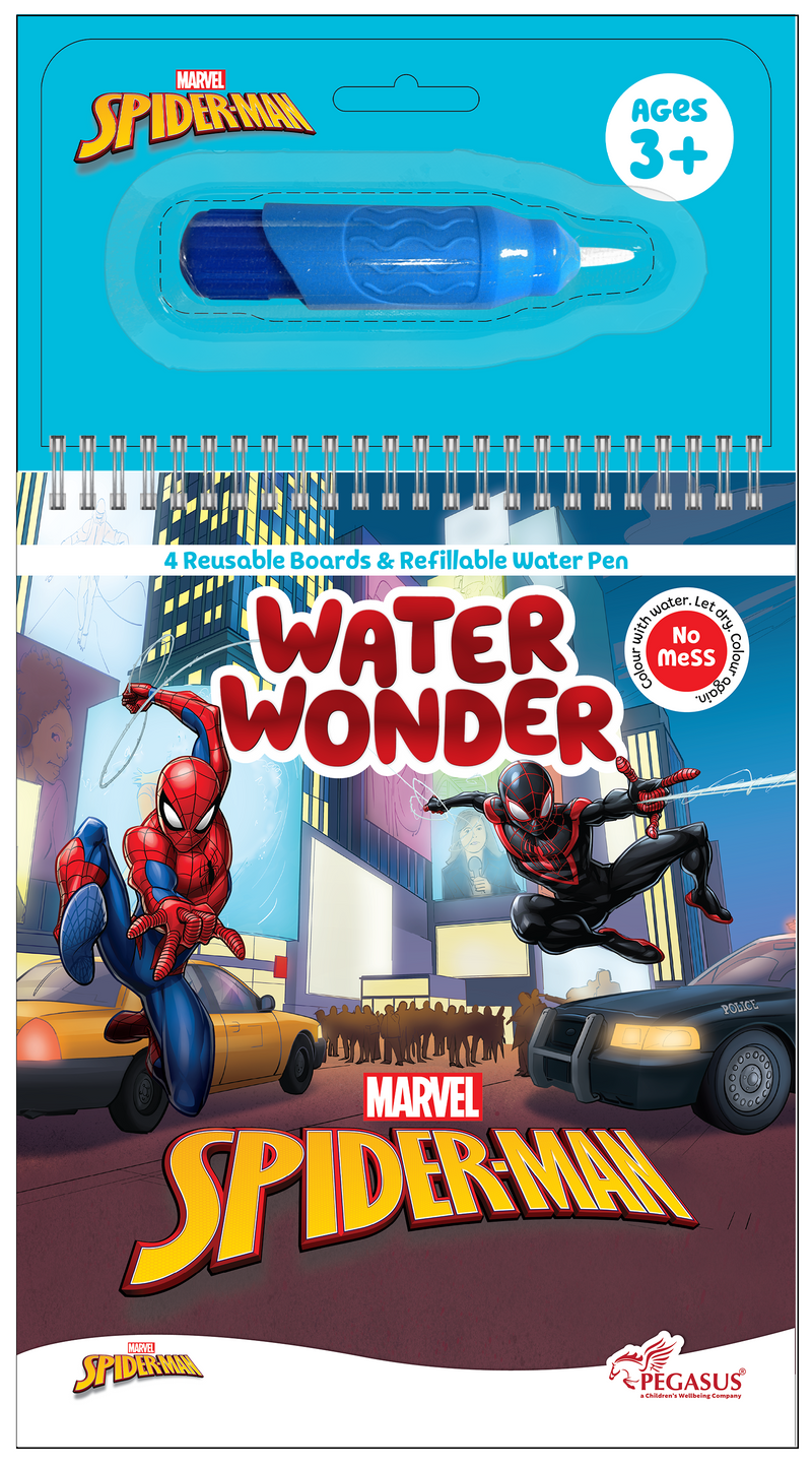 Water Wonder Colouring Book – Spiderman Theme Reusable Magic Books for Kids (Age 3+ Years)