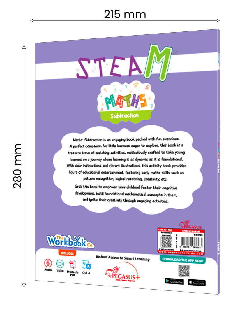 STEAM Wonders of Maths Workbook for Class 2 | Subtraction Activity Book with Fun Maths Exercises & Number Sense Practice (Age 6–8 Years)