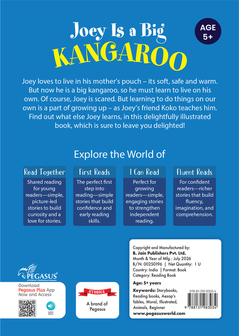 Joey Is a Big Kangaroo Picture Book for Kids - Moral and Adventure Stories, Friendship, Kindness and Imagination (Age 4+ Years)