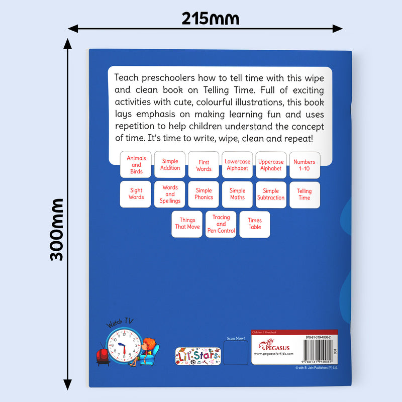 Telling Time - Wipe & Clean Workbook