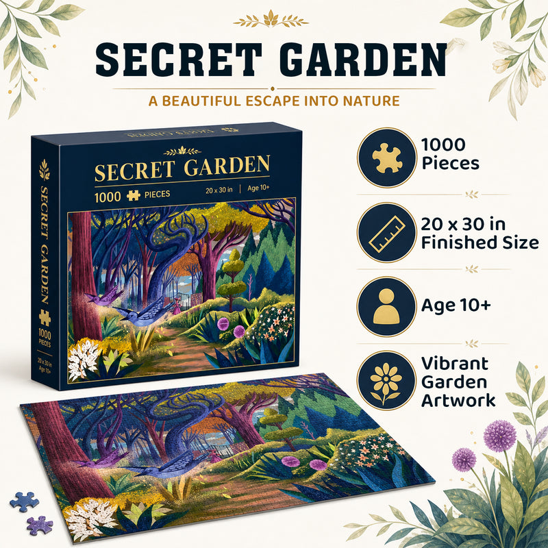 The Secret Garden 1000 Piece Jigsaw Puzzle for Adults and Teens Challenging Family Puzzle Game (Age 8+ Years)