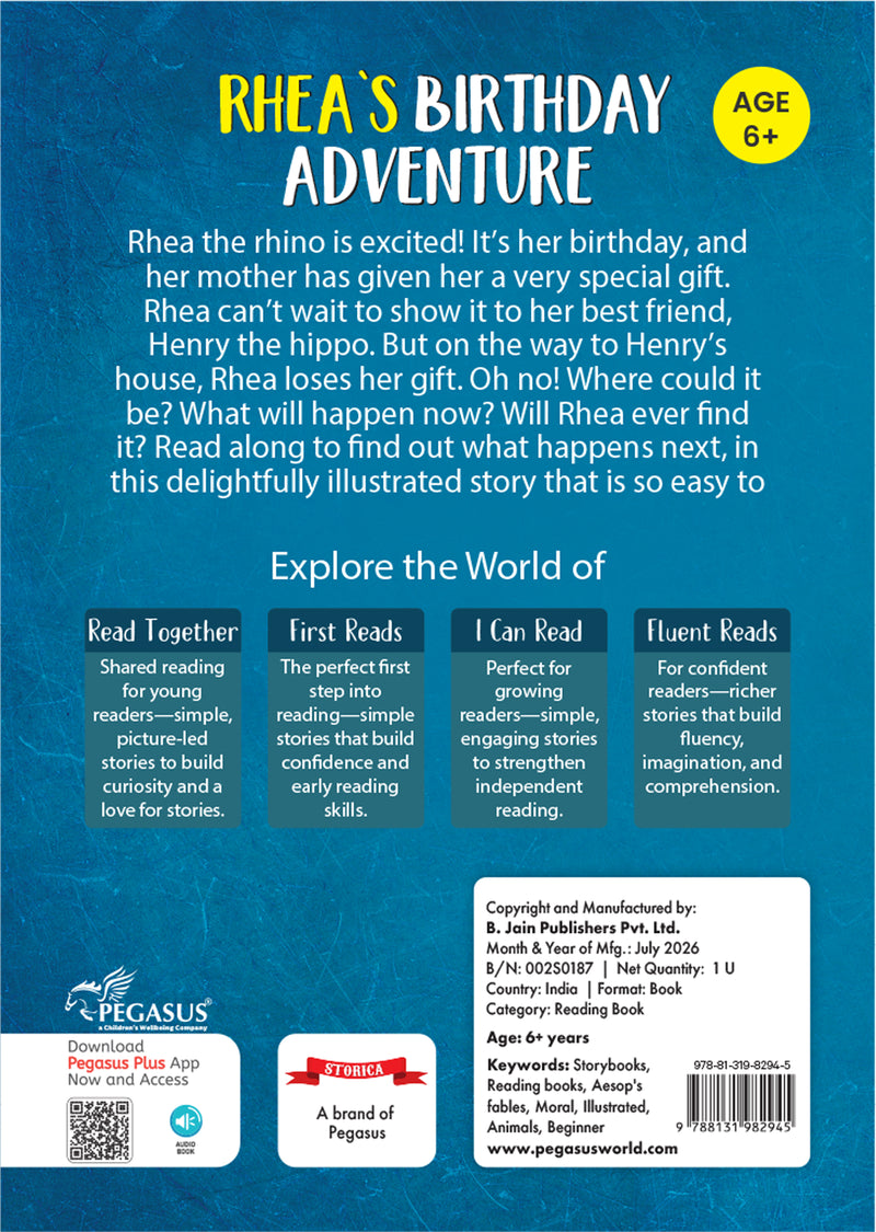 Rhea's Birthday Adventure Picture Book for Kids - Moral and Adventure Stories  Friendship, Kindness and Imagination (Age 4+ Years)