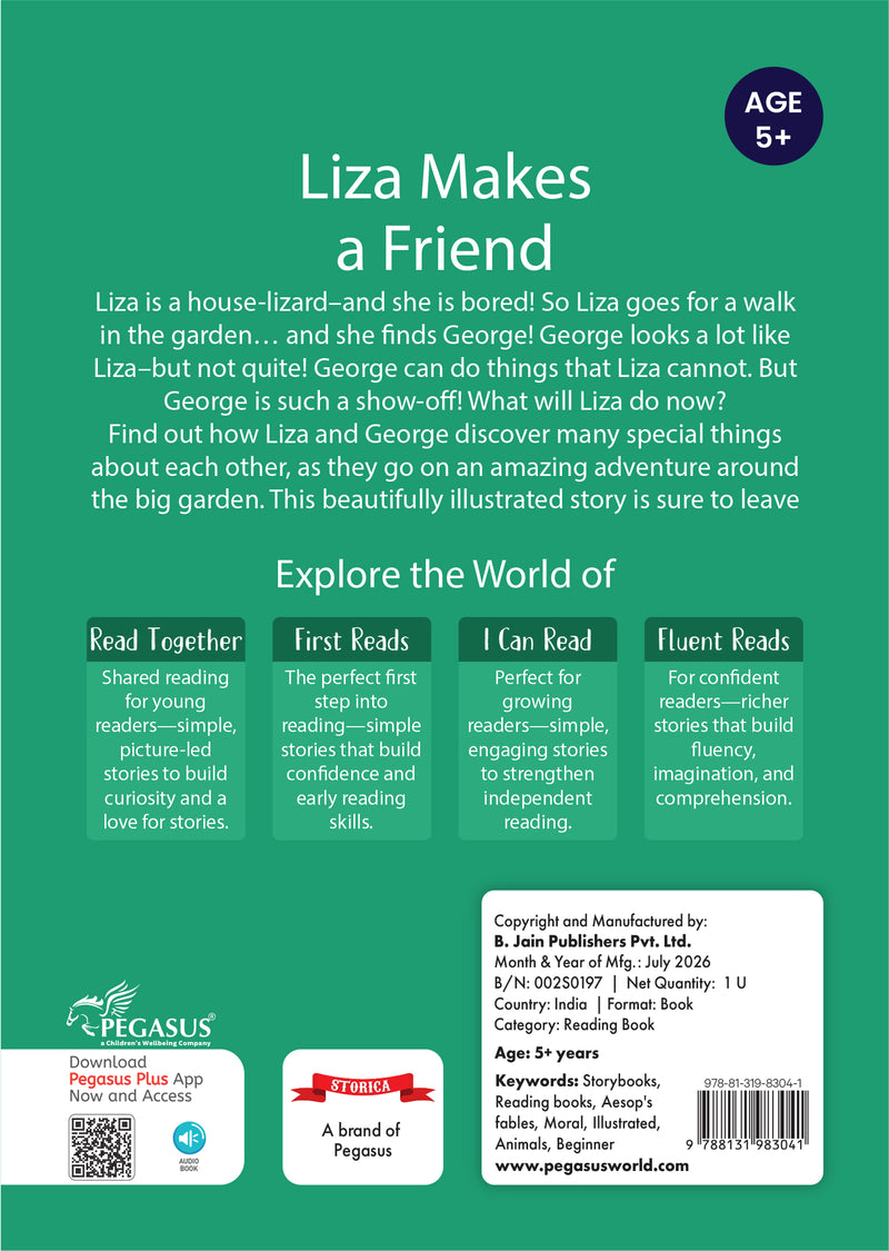 Liza Makes a Friend Picture Book for Kids - Moral and Adventure Stories, Friendship, Kindness and Imagination (Age 4+ Years)