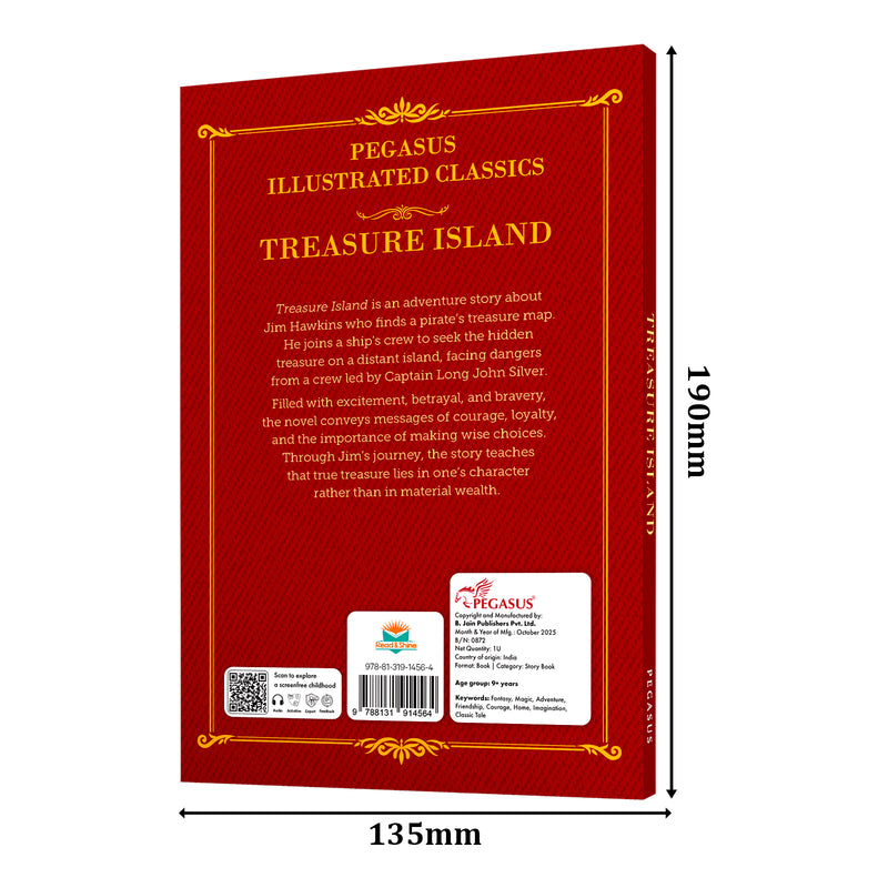 Treasure Island – Pegasus Illustrated Classics | Read & Shine Series (Hardcover, Ages 9+)