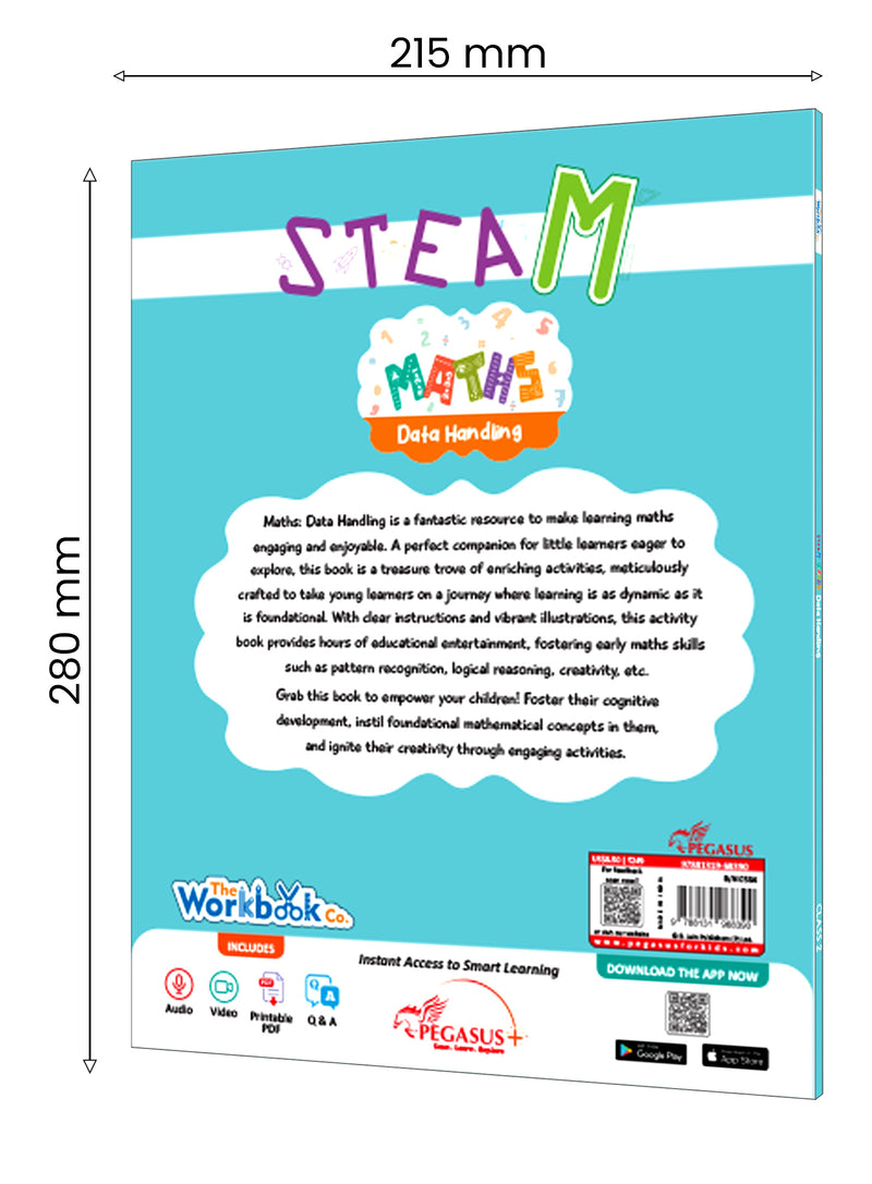 STEAM Wonders of Maths Workbook for Class 2 | Data Handling Activity Book with Graphs, Tally Marks & Real-Life Data Practice (Age 6–8 Years)