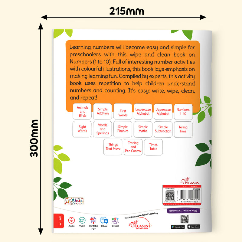 Numbers 1-10 - Wipe & Clean Workbook