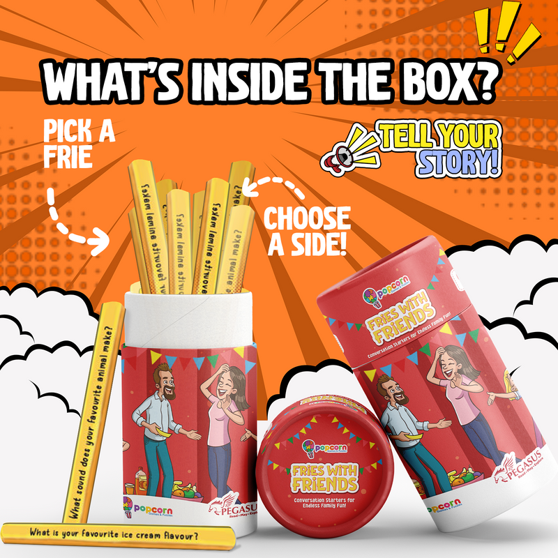 Fries with Friends - Fun Conversation Stick Game For Kids, Teens, and Adults (Age 6–99 Years)