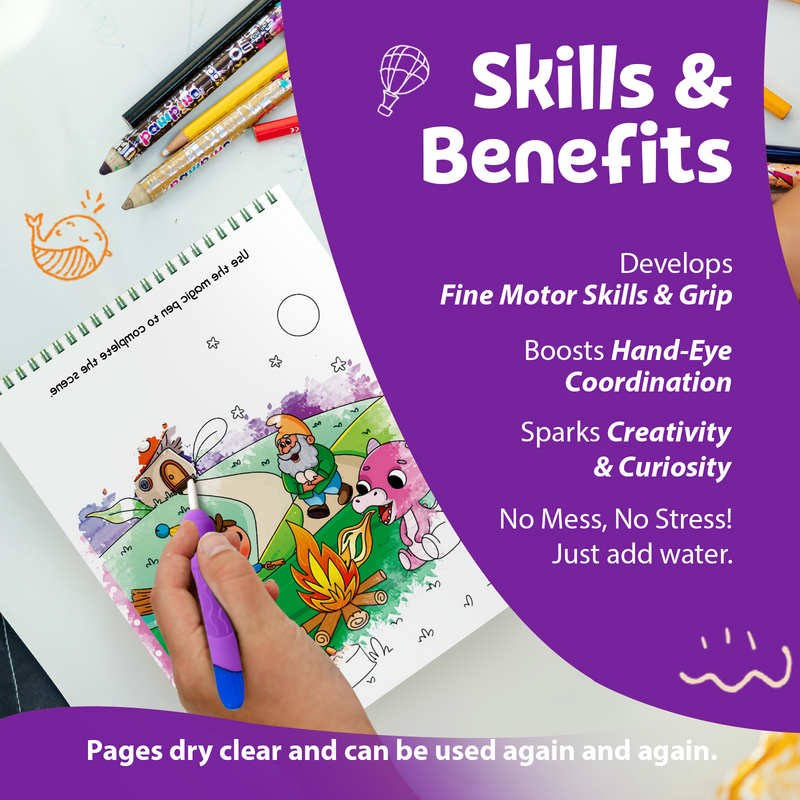 Water Wonder Colouring Book – Magical World Reusable Magic Books for Kids (Age 3+ Years)