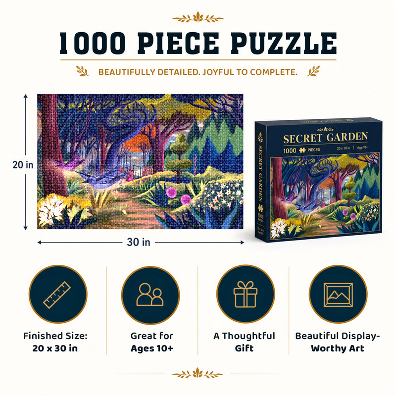 The Secret Garden 1000 Piece Jigsaw Puzzle for Adults and Teens Challenging Family Puzzle Game (Age 8+ Years)