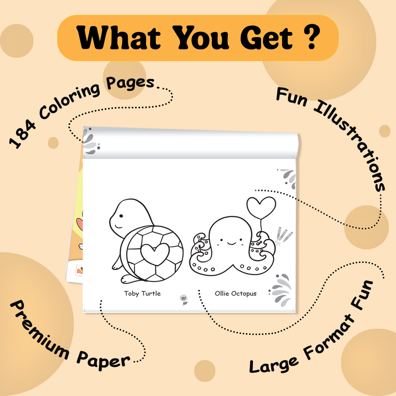 My Jumbo Book of Colouring for Kids – Fun Creative Workbook with 184 Fun Colouring Pages (Age 3+ Years)