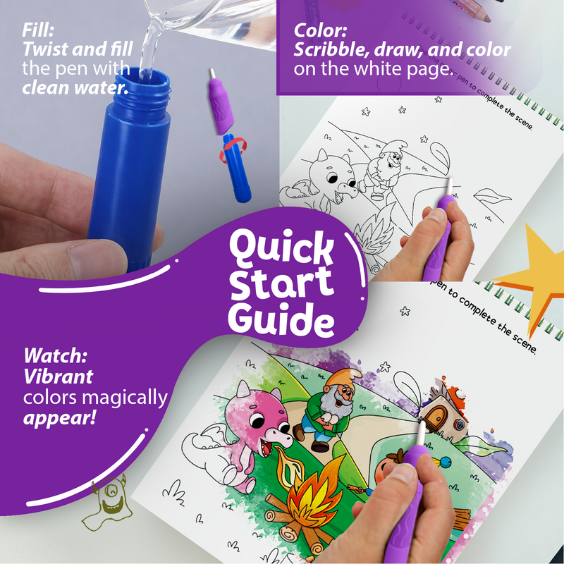 Water Wonder Colouring Book – Magical World Reusable Magic Books for Kids (Age 3+ Years)