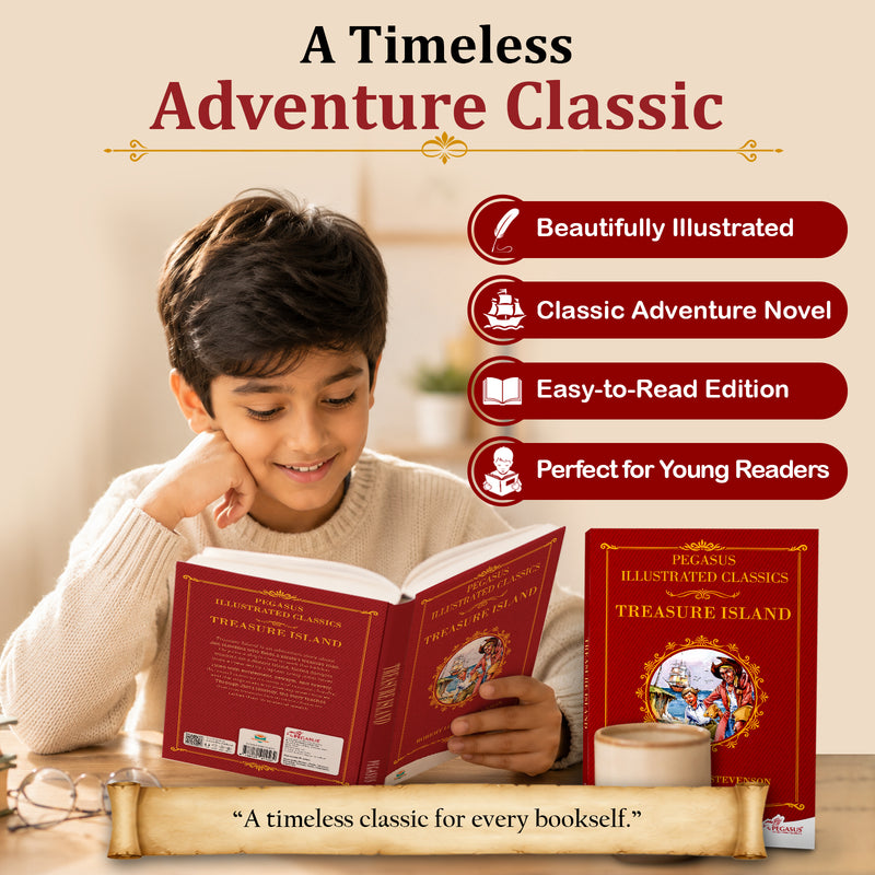 Treasure Island – Pegasus Illustrated Classics | Read & Shine Series (Hardcover, Ages 9+)
