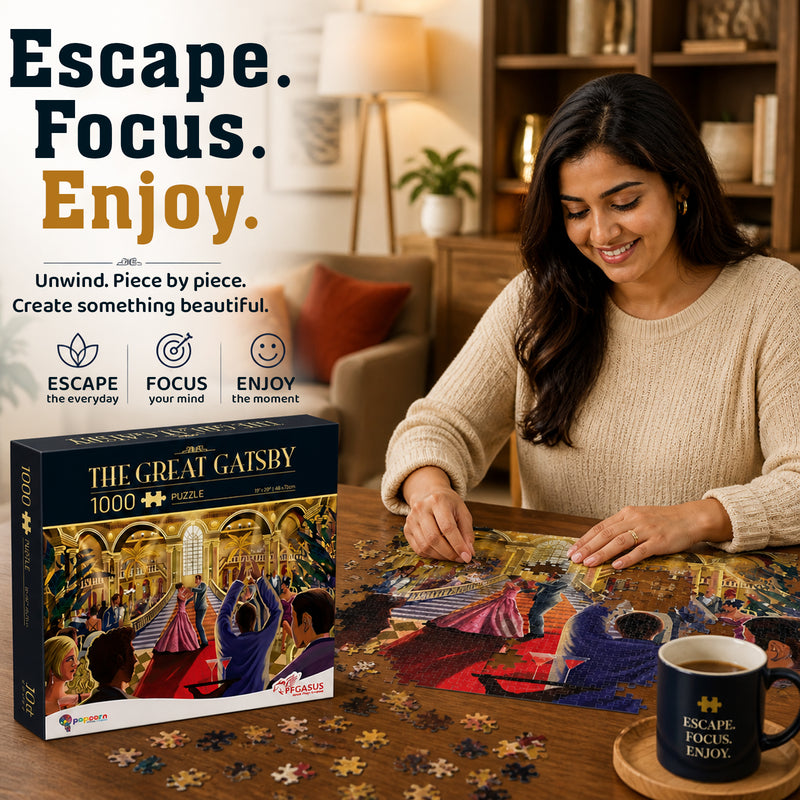 The Great Gatsby 1000 Piece Jigsaw Puzzle for Adults and Teens Challenging Family Puzzle Game (Age 8+ Years)