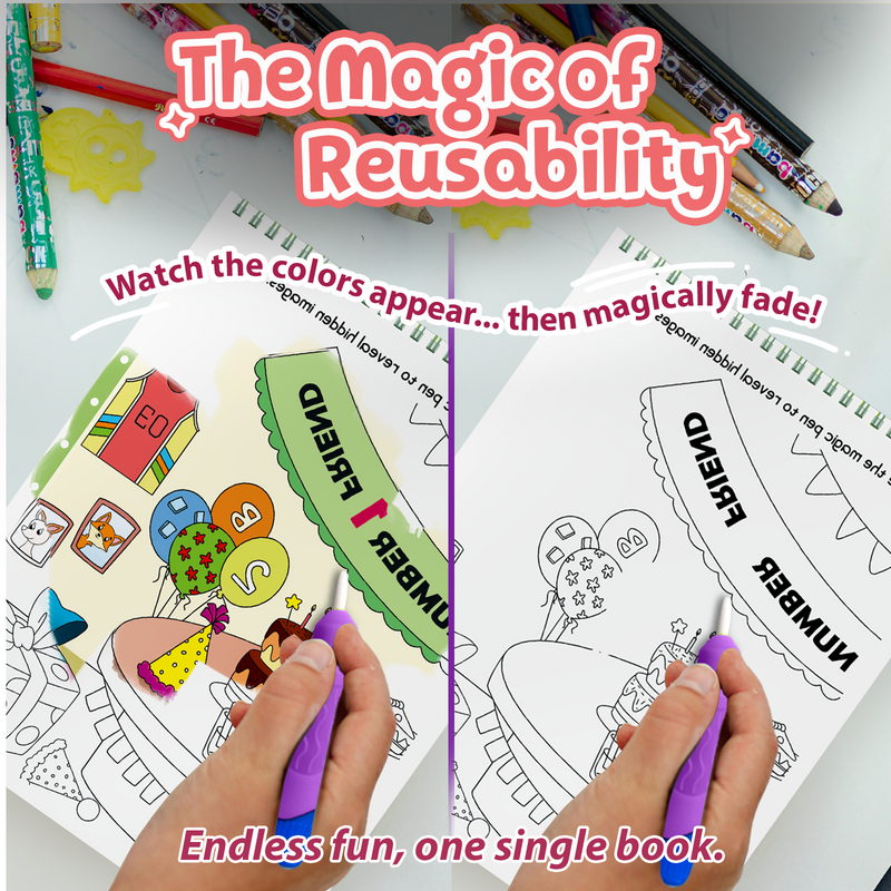 Water Wonder Colouring Book – Things That Go Zoom Reusable Magic Books for Kids (Age 3+ Years)