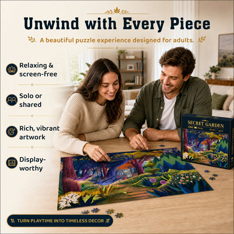 The Secret Garden 1000 Piece Jigsaw Puzzle for Adults and Teens Challenging Family Puzzle Game (Age 8+ Years)