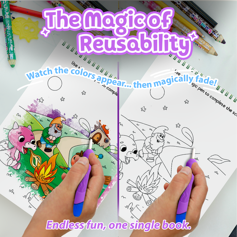 Water Wonder Colouring Book – Magical World Reusable Magic Books for Kids (Age 3+ Years)