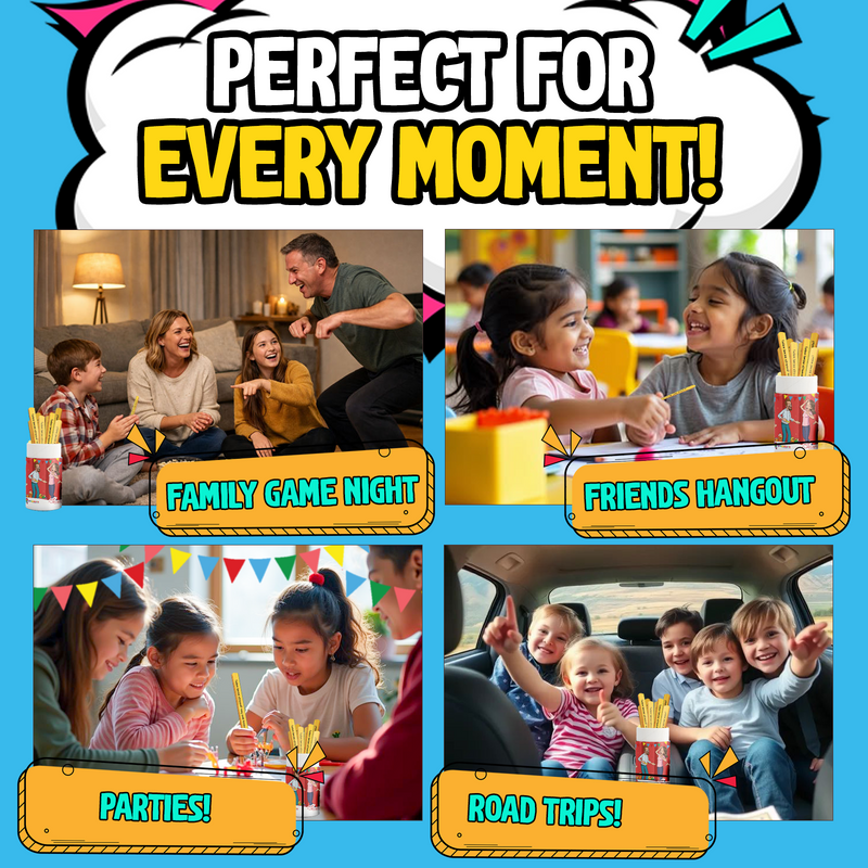Fries with Friends - Fun Conversation Stick Game For Kids, Teens, and Adults (Age 6–99 Years)