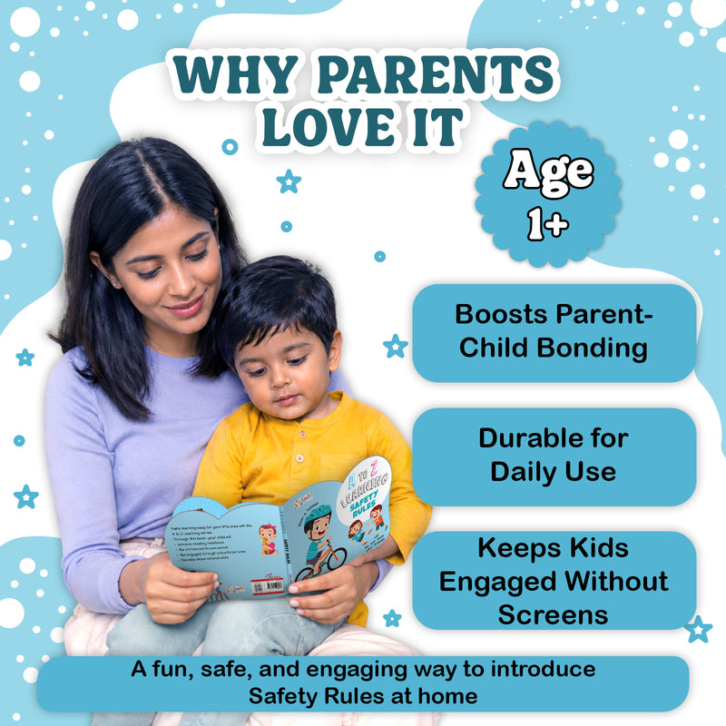 A to Z Learning Safety Rules Board Book for Kids – Early Learning Awareness Book (Age 1+ Years)