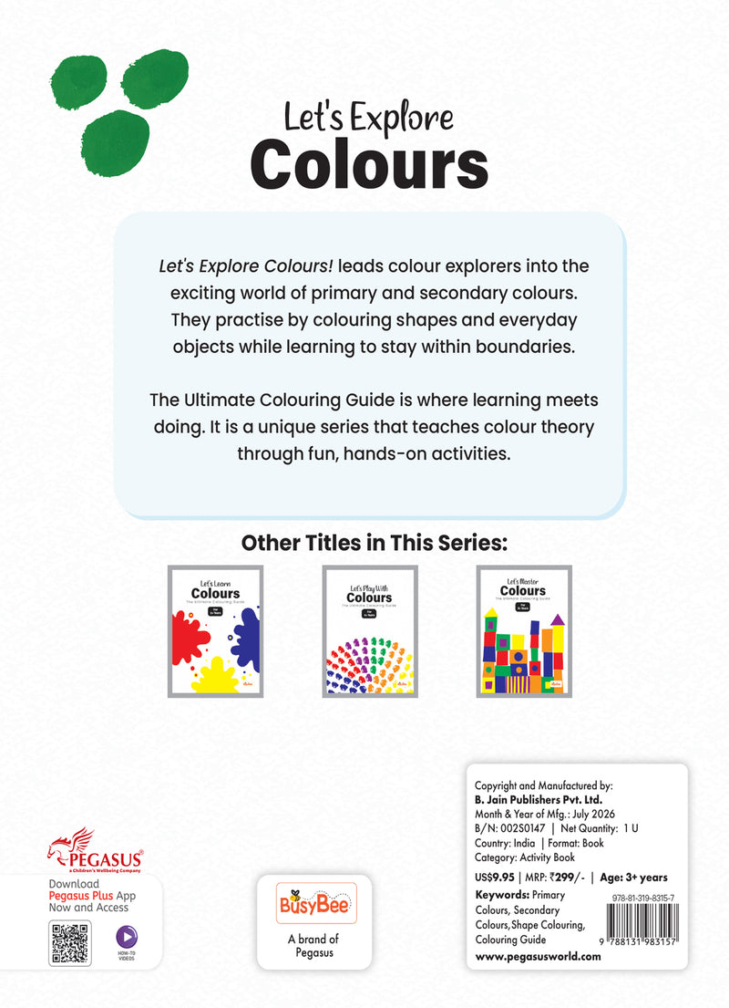 Let’s Play Colours Book for Kids - Colour Recognition and Early Learning Workbook For 4+ Years, Boys and Girls