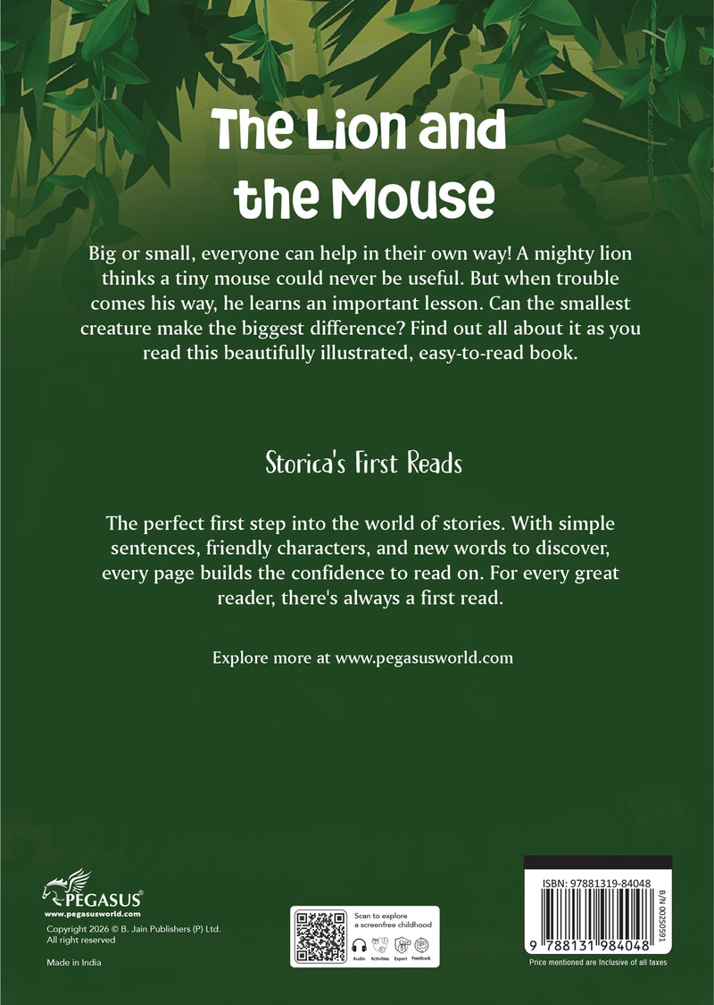 The Lion and the Mouse Story Book – Early Learning Book for Kids (Age 4+ Years) |  Classic Fairy Tale Story Book for Toddler
