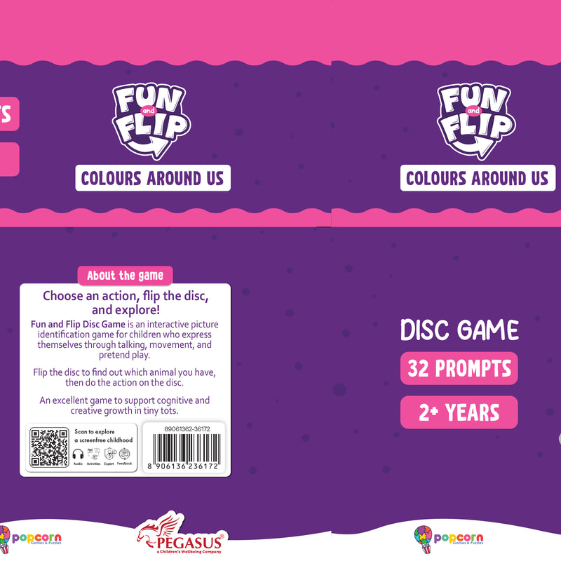 Fun and Flip Colours Around Us Disc Game for Kids Early Learning, Vocabulary and Memory Game for Toddlers (Age 2+ Years)