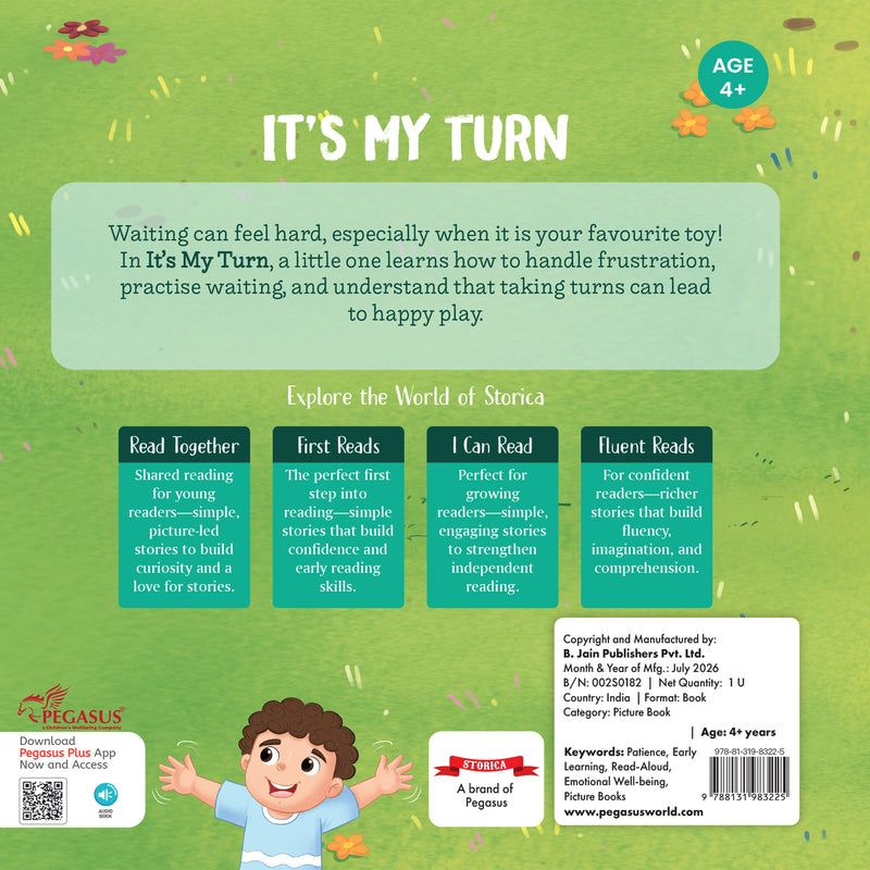 It's My Turn - Moral Story Book for Kids Teaches Good Habits, Listening Skills & Positive Behaviour for Children (Age 2+ Years)