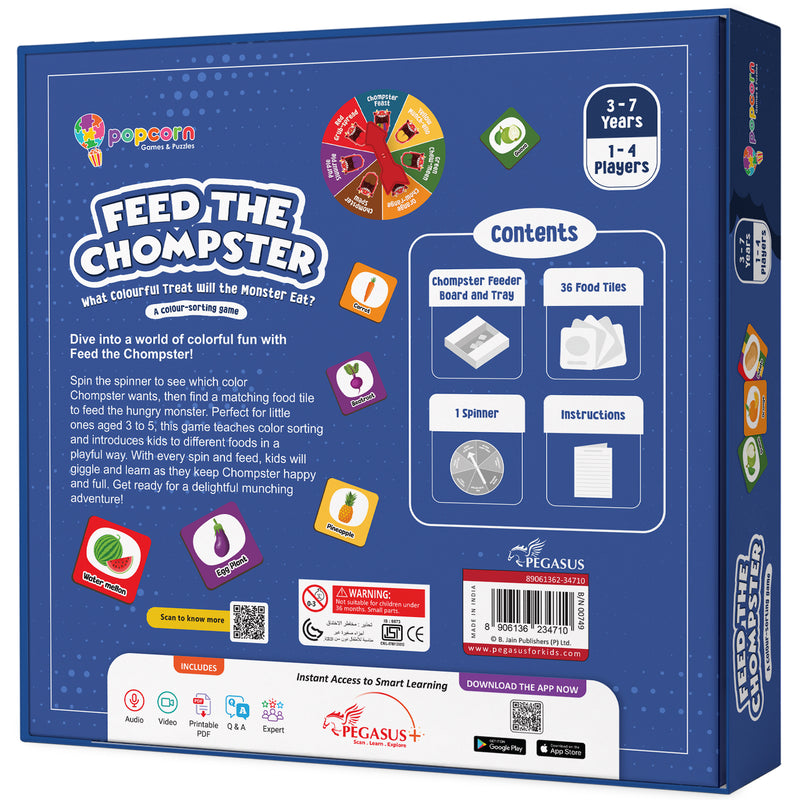 Feed the Chompster Board Game for Kids and Toddlers, Fun Memory Games and Creative Activity for Kids (Age 3+ Years)