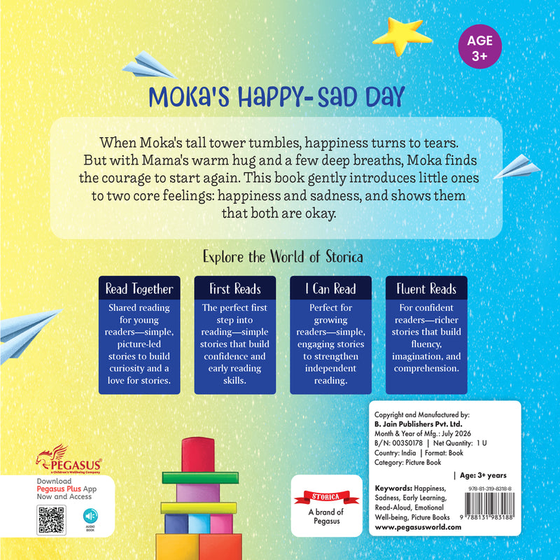 Moka's Happy-Sad Day - Moral Story Book for Kids Teaches Good Habits, Listening Skills & Positive Behaviour for Children (Age 2+ Years)