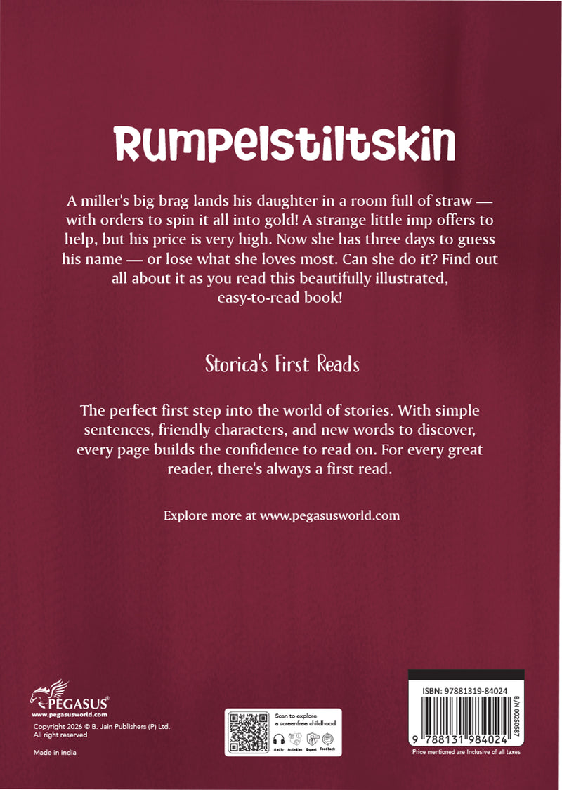 Rumpelstiltskin Story Book – Early Learning Book for Kids (Age 4+ Years) |  Classic Fairy Tale Story Book for Toddler