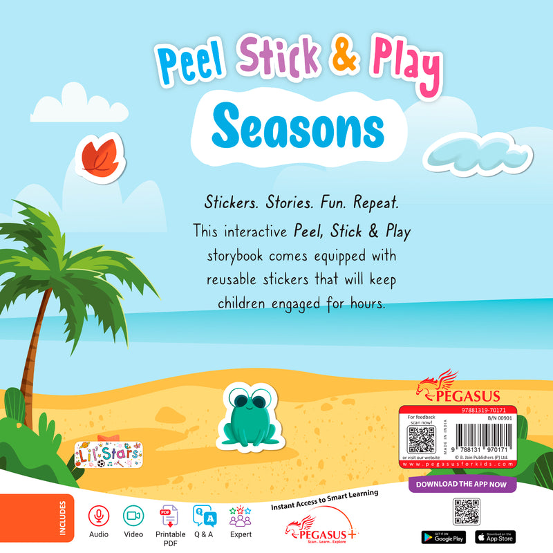 Peel Stick & Play Seasons Book for Kids – Reusable Seasons Sticker Activity Book (Age 2+ Years)