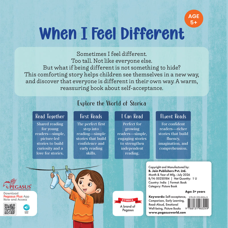 When I Feel Different - Moral Story Book for Kids Teaches Good Habits, Listening Skills & Positive Behaviour for Children (Age 2+ Years)
