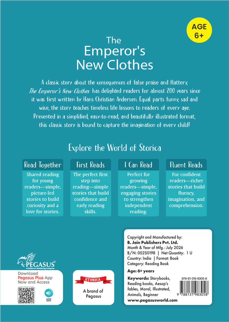 The Emperor's New Clothes Book for Kids - Classic Bedtime Story Book, Early Reader, and Children's Adventure Book (Age 4+ Years)