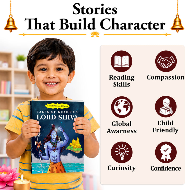 Tales of Gracious Lord Shiva Book for Kids | Indian Mythological Story Book | Age 2+ Years
