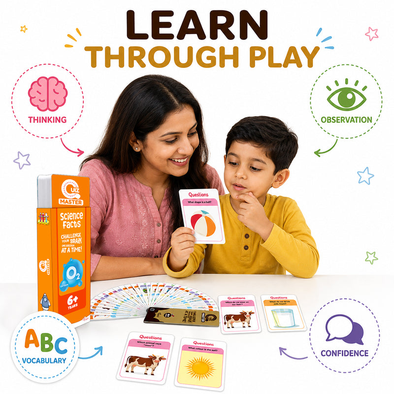 Quiz Master Science Facts for Kids (Age 5+ Years) Quiz Challenge Educational Cards and Brain Teaser Learning Game