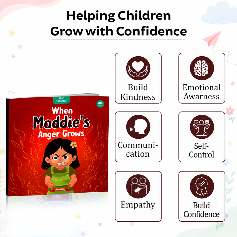 When Maddie's Anger Grows - Moral Story Book for Kids Teaches Good Habits, Listening Skills & Positive Behaviour for Children (Age 2+ Years)
