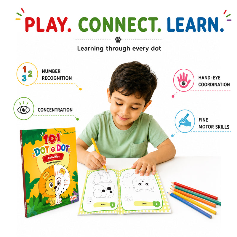 101 Dot to Dot Activities – Adventure World Dot-to-Dot Activity Book (Age 3+ Years) Educational Puzzle Workbook