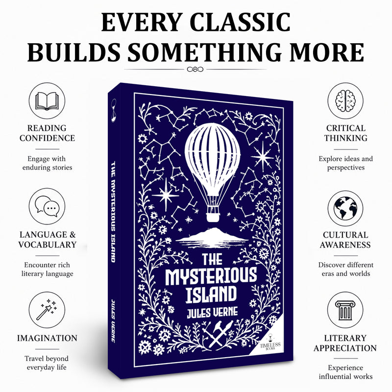The Mysterious Island by Jules Verne - Classic Adventure Novel | Science Fiction & English Literature Book