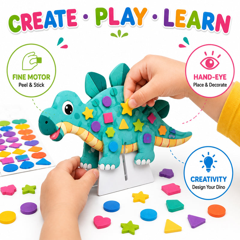 Foam Wonder Dino World Activity Kit for Kids (Age 3+ Years) Creative Learning and Craft Activity for Boys and Girls