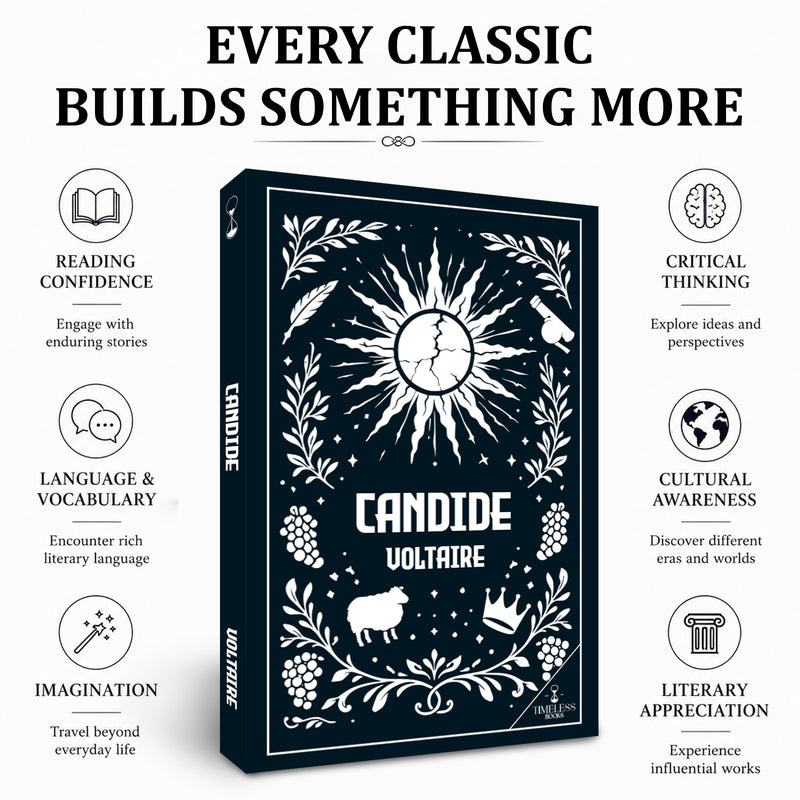 Candide by Voltaire - Classic French Literature Novel | Satirical Philosophical Fiction Book