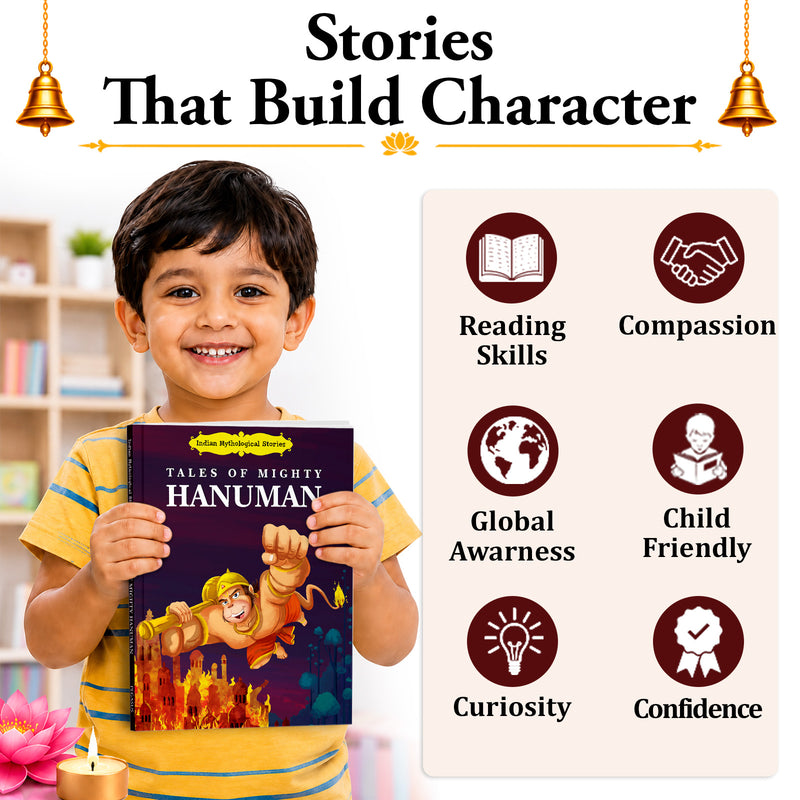 Tales of Mighty Hanuman Book for Kids | Indian Mythological Story Book | Age 2+ Years