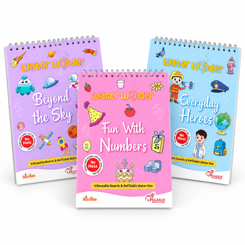 Set of 3 Water Wonder - Beyond Sky , Everyday Heroes & Numbers | Age 2+ Years