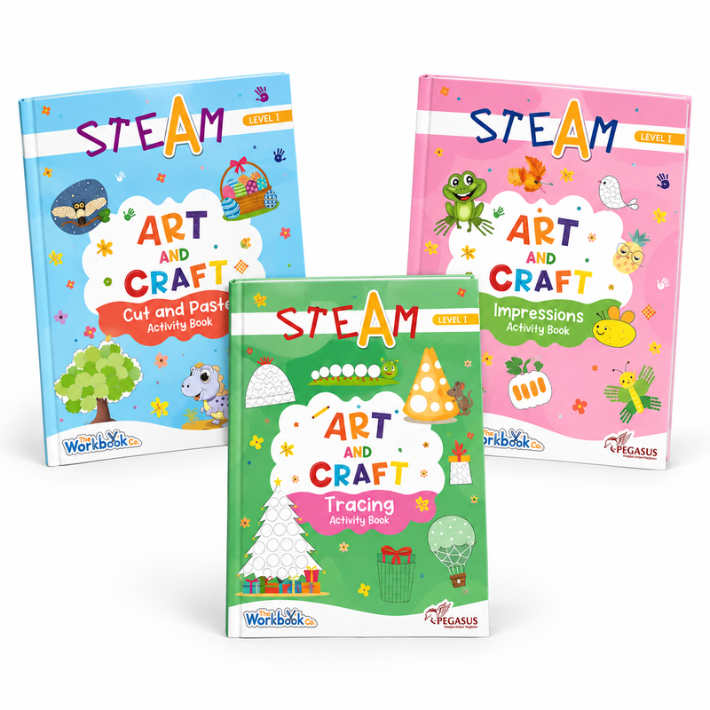 Set of 3 STEAM Art & Craft Books | Age 2+ Years