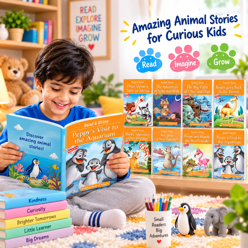Kids’ Animal Story Collection – Set of 8 Books | Age 4+ Years
