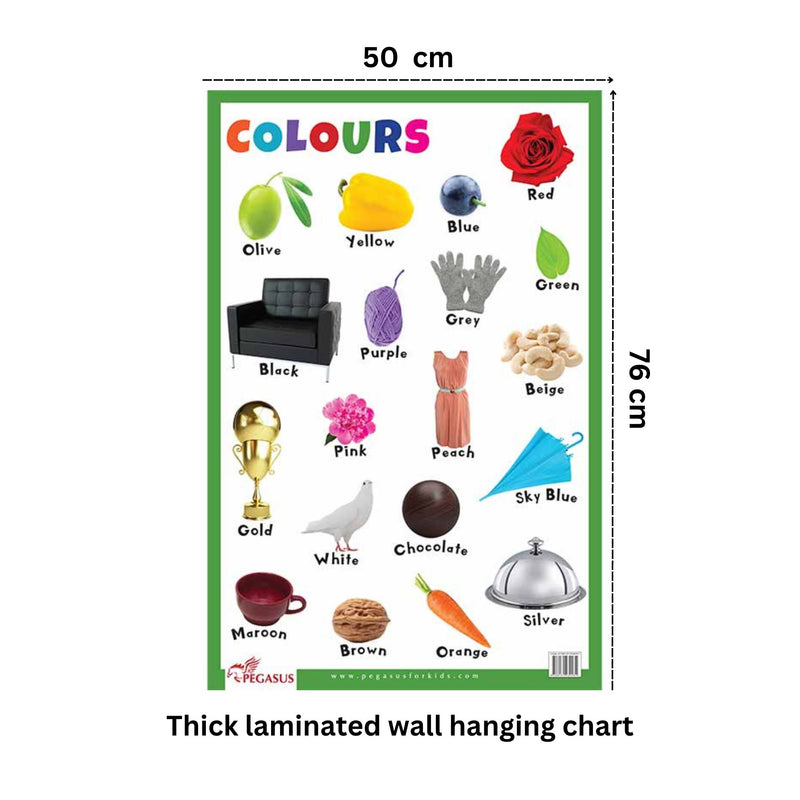 Colours - Thick Laminated Preschool Chart