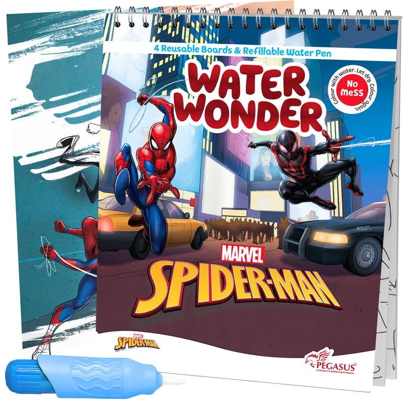 Water Wonder Colouring Book – Spiderman Theme Reusable Magic Books for Kids (Age 3+ Years)