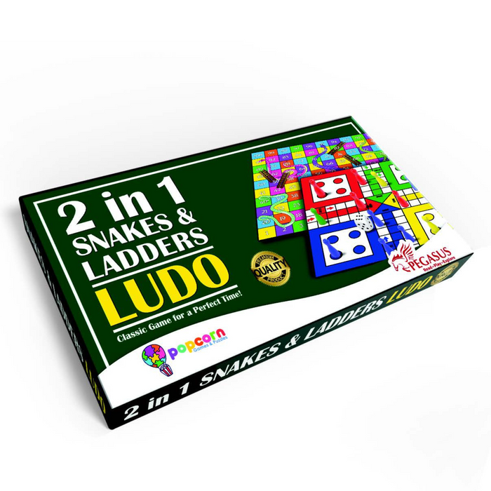 2 in 1 Snakes & Ladders & Ludo – Premium Edition