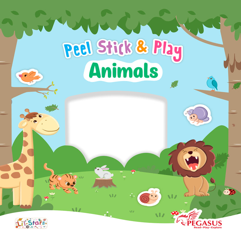 Peel Stick & Play Animals Book for Kids – Reusable Animal Sticker Activity Book (Age 2+ Years)